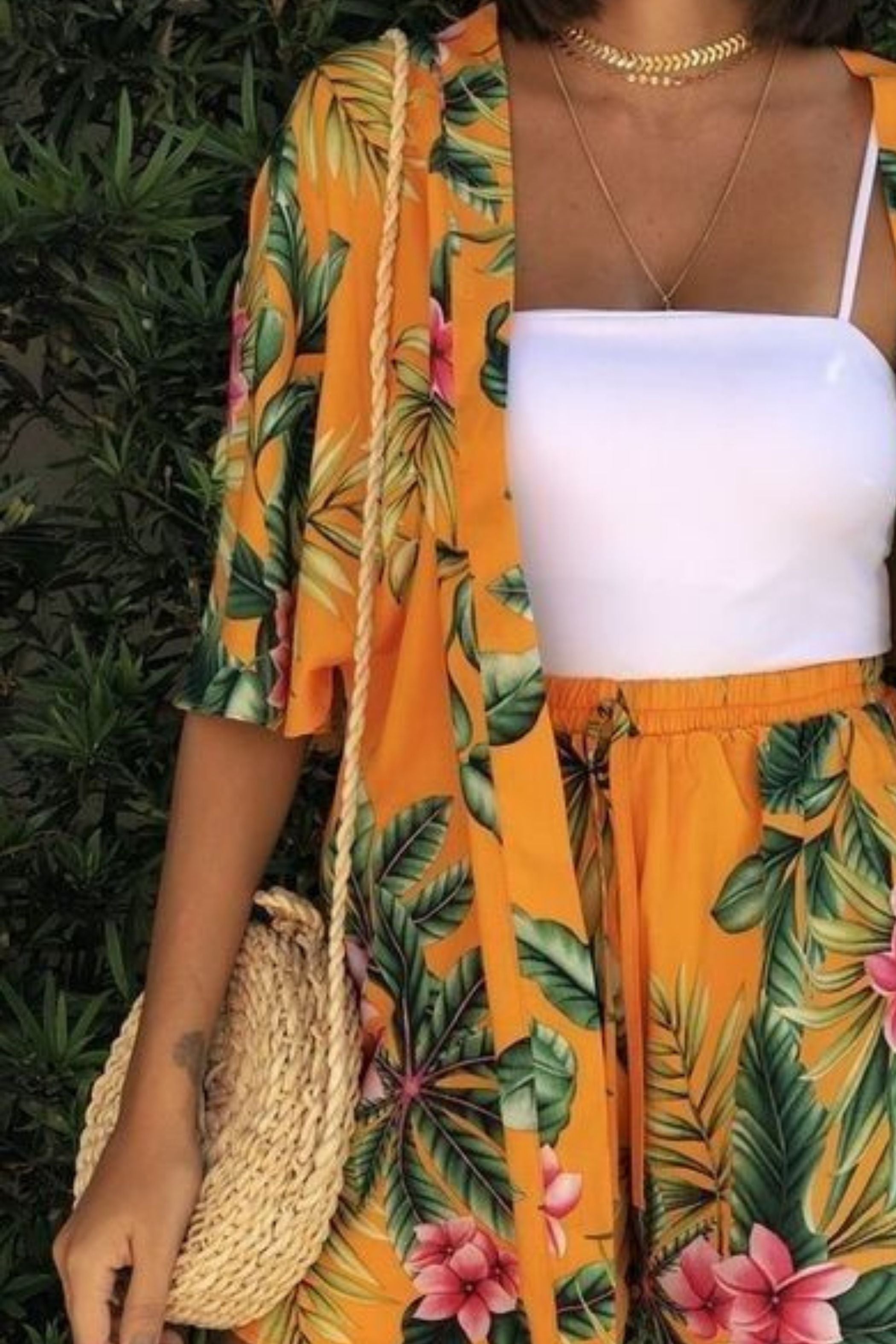 WARBLER KIMONO SHORTS SET